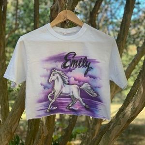 Vintage Crop Airbrush Tee